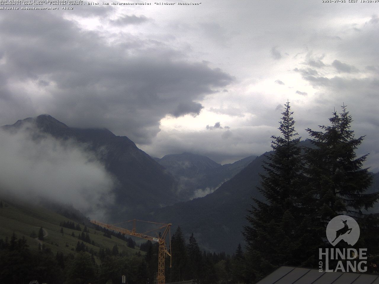 Archiv Foto Webcam Naturschutzgebiet "Allgäuer Hochalpen" vom Kinderhotel Oberjoch aus gesehen