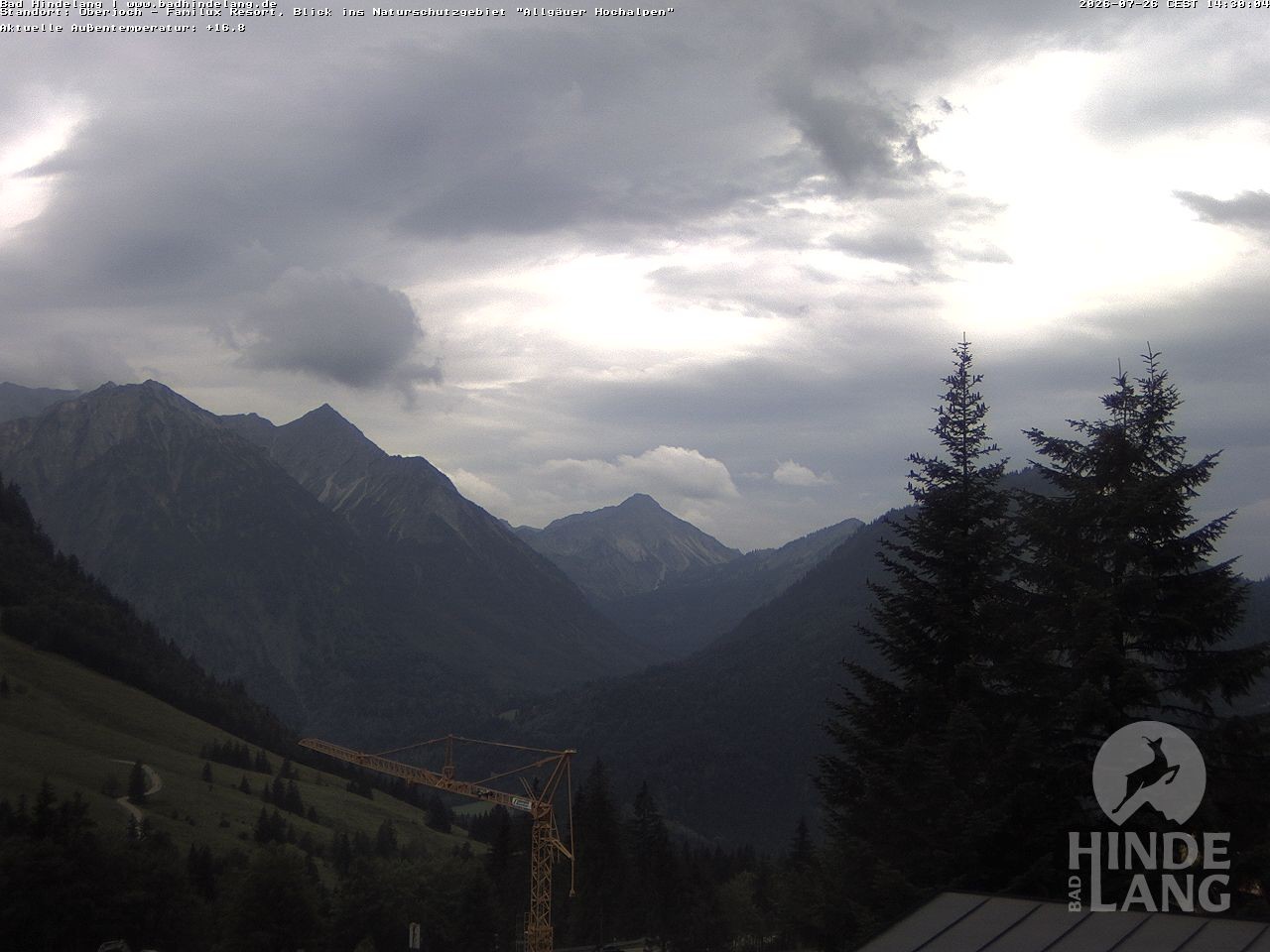 Archiv Foto Webcam Naturschutzgebiet "Allgäuer Hochalpen" vom Kinderhotel Oberjoch aus gesehen