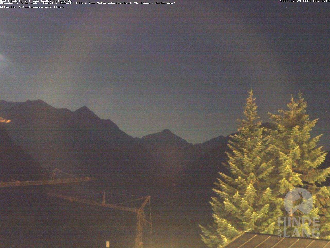 Archiv Foto Webcam Naturschutzgebiet "Allgäuer Hochalpen" vom Kinderhotel Oberjoch aus gesehen