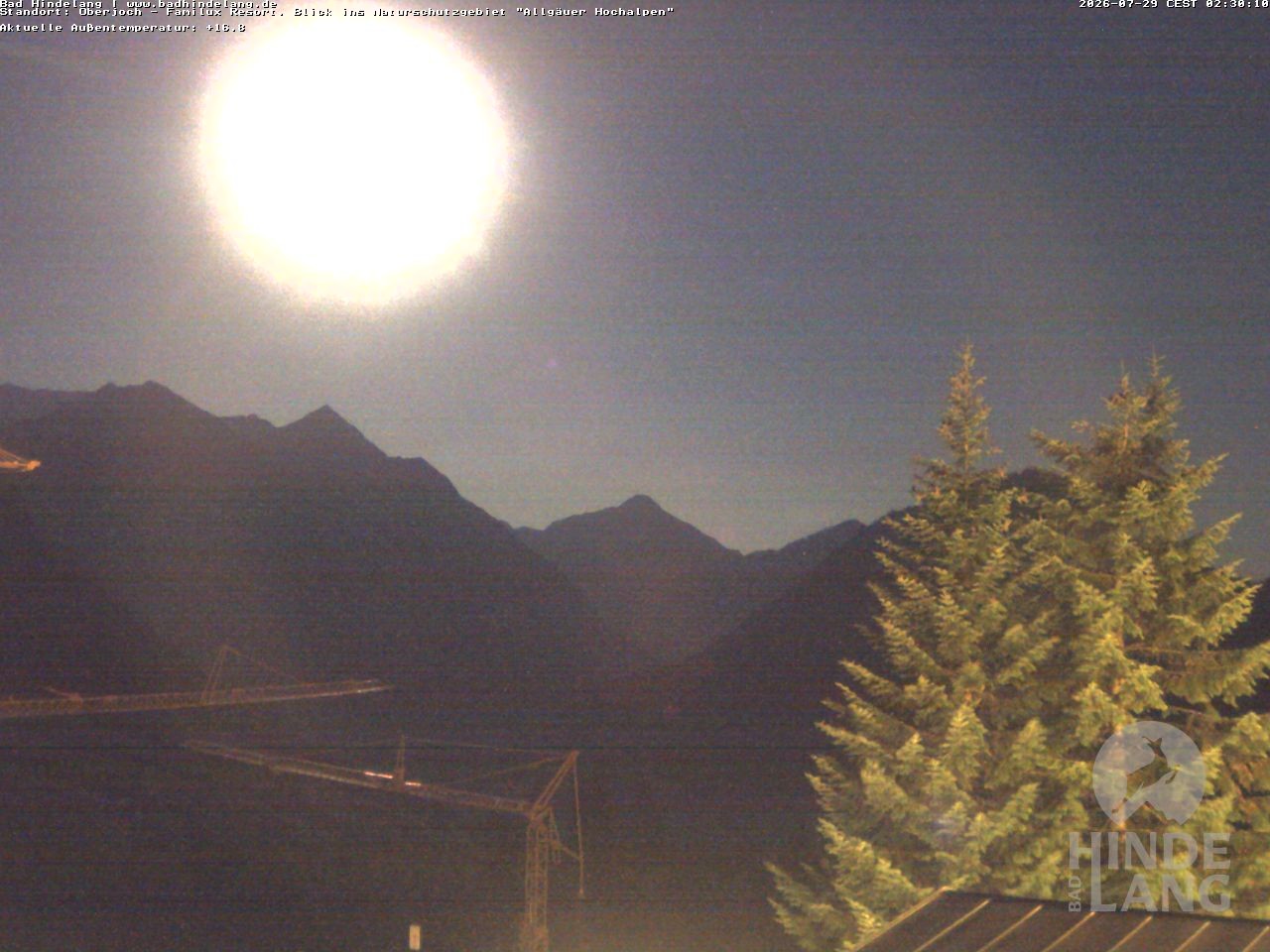 Archiv Foto Webcam Naturschutzgebiet "Allgäuer Hochalpen" vom Kinderhotel Oberjoch aus gesehen