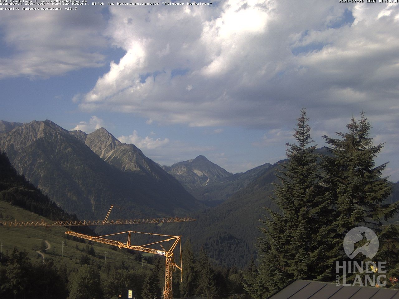 Archiv Foto Webcam Naturschutzgebiet "Allgäuer Hochalpen" vom Kinderhotel Oberjoch aus gesehen