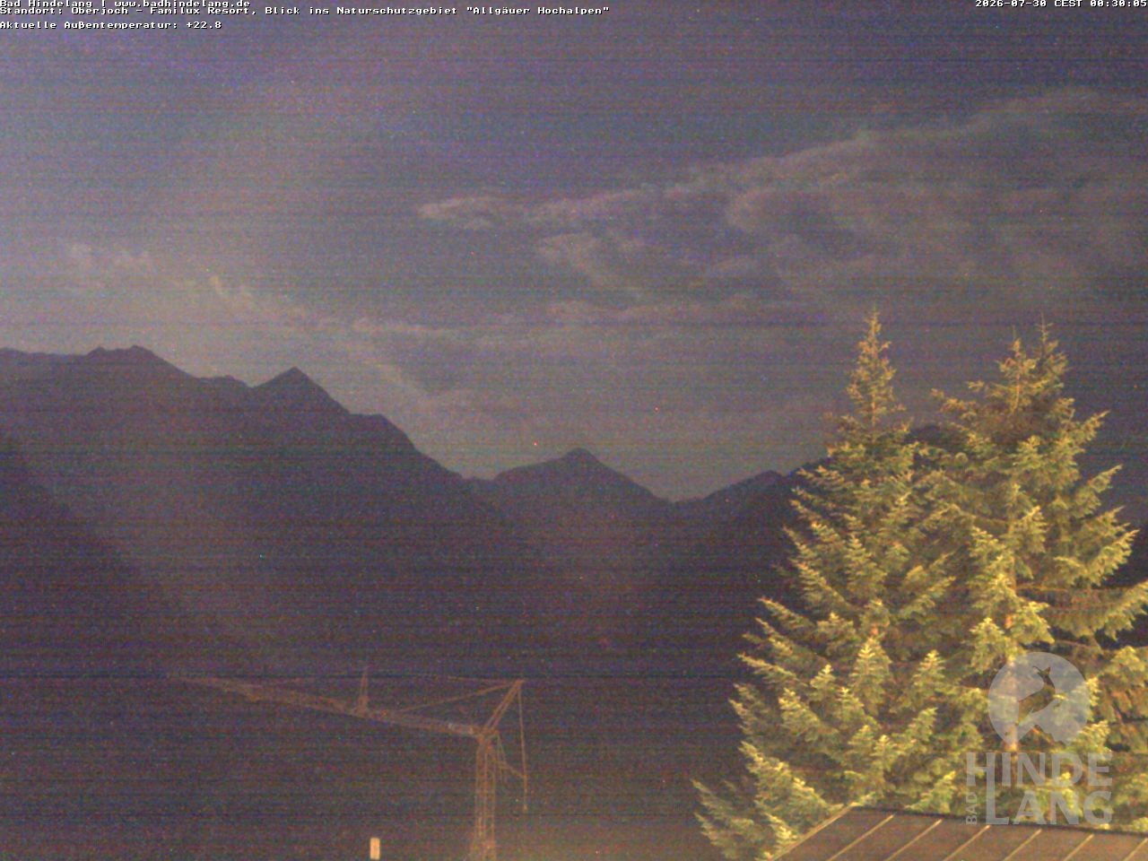 Archiv Foto Webcam Naturschutzgebiet "Allgäuer Hochalpen" vom Kinderhotel Oberjoch aus gesehen