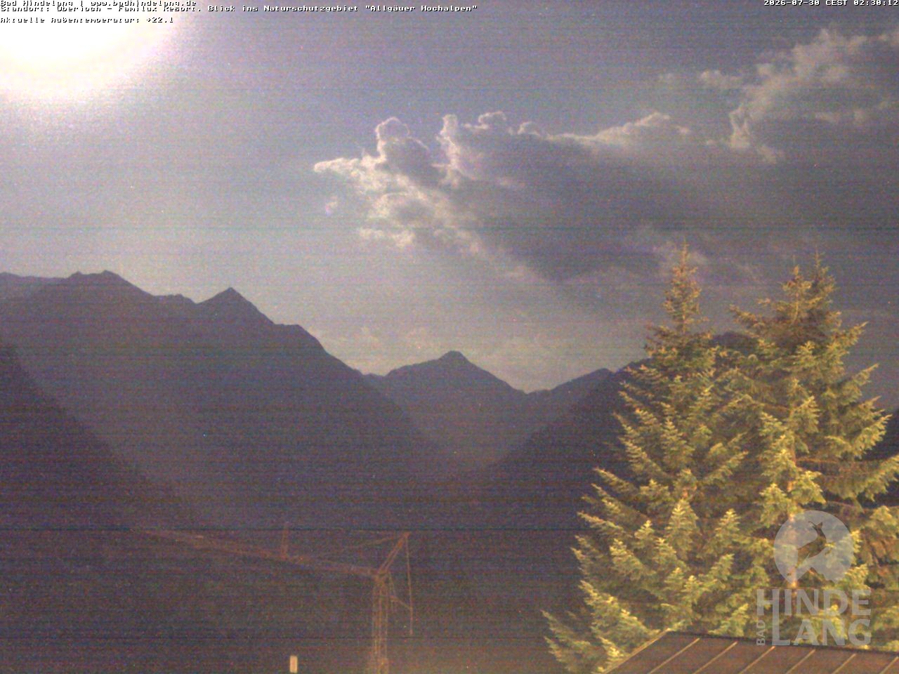 Archiv Foto Webcam Naturschutzgebiet "Allgäuer Hochalpen" vom Kinderhotel Oberjoch aus gesehen