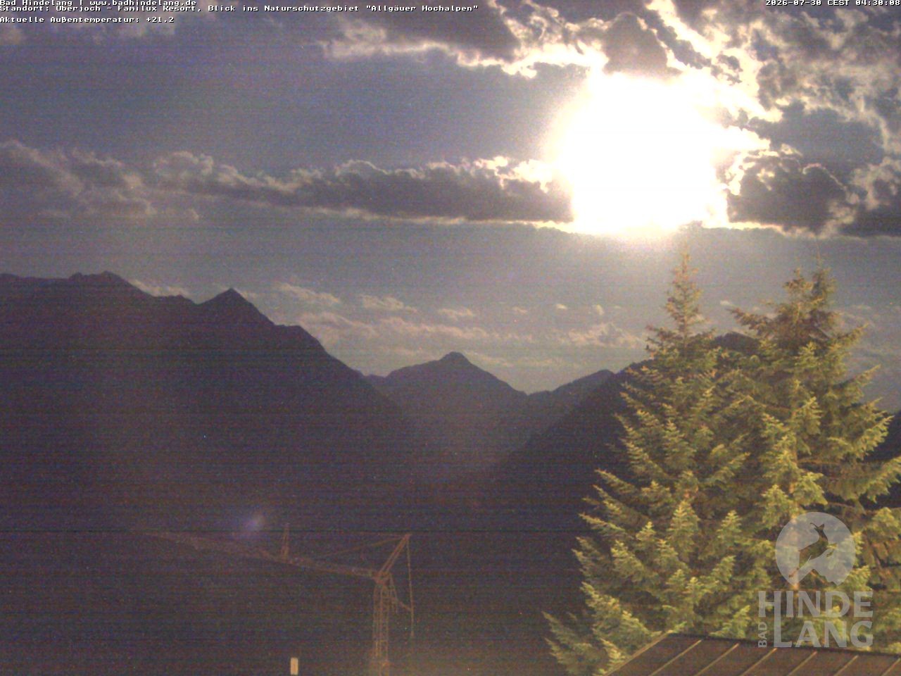 Archiv Foto Webcam Naturschutzgebiet "Allgäuer Hochalpen" vom Kinderhotel Oberjoch aus gesehen