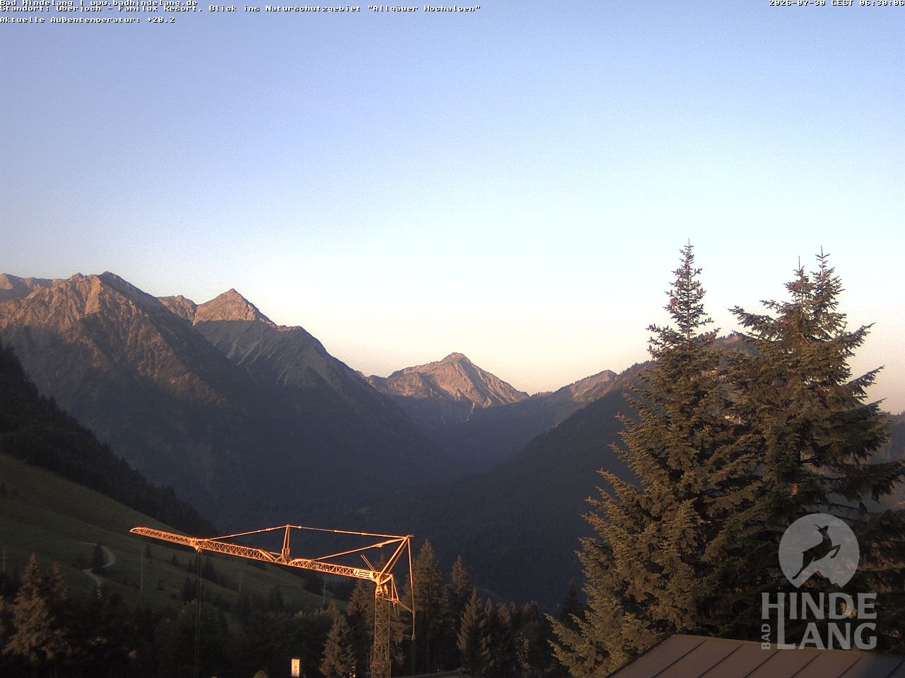 Archiv Foto Webcam Naturschutzgebiet "Allgäuer Hochalpen" vom Kinderhotel Oberjoch aus gesehen
