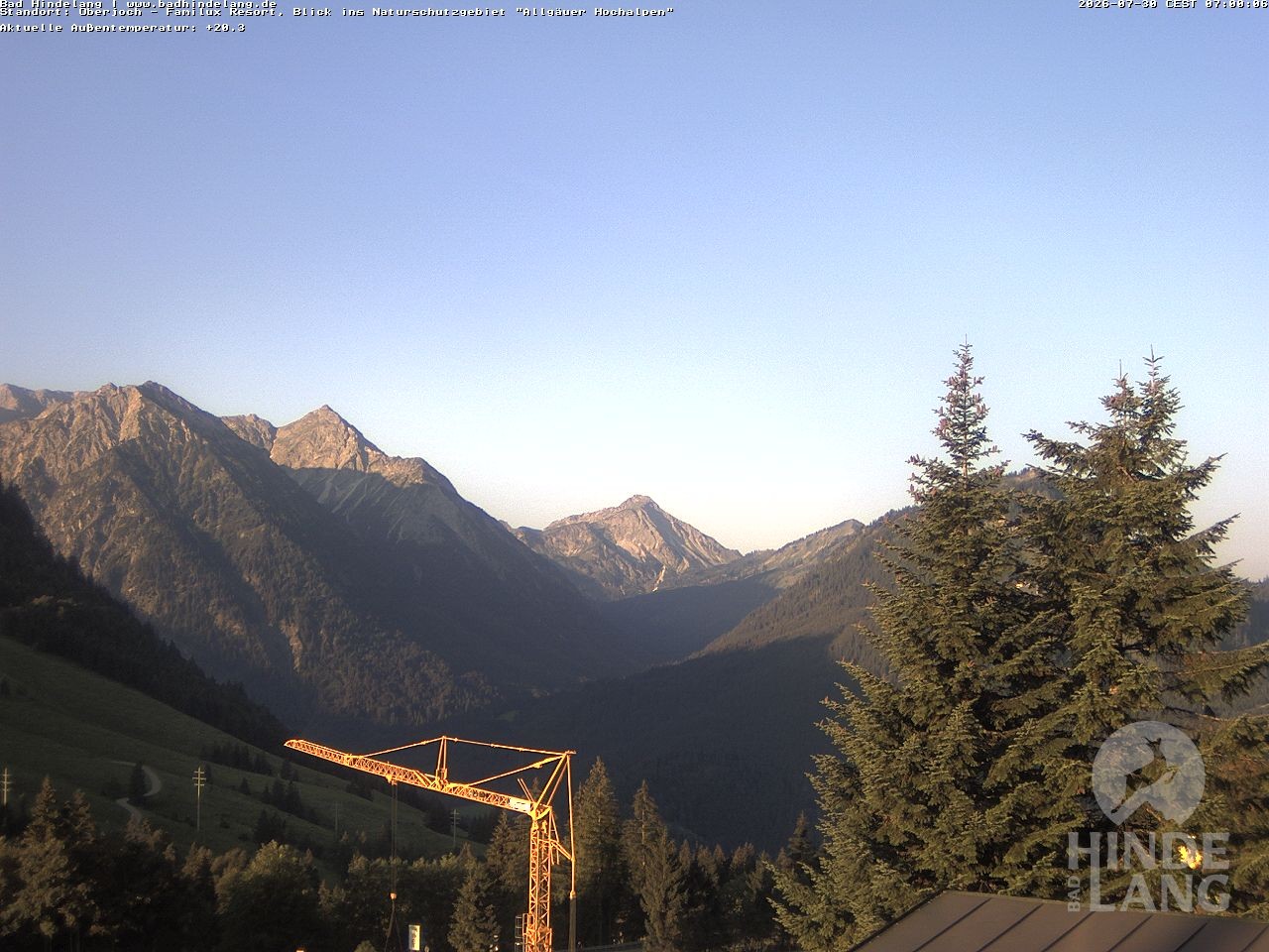 Archiv Foto Webcam Naturschutzgebiet "Allgäuer Hochalpen" vom Kinderhotel Oberjoch aus gesehen