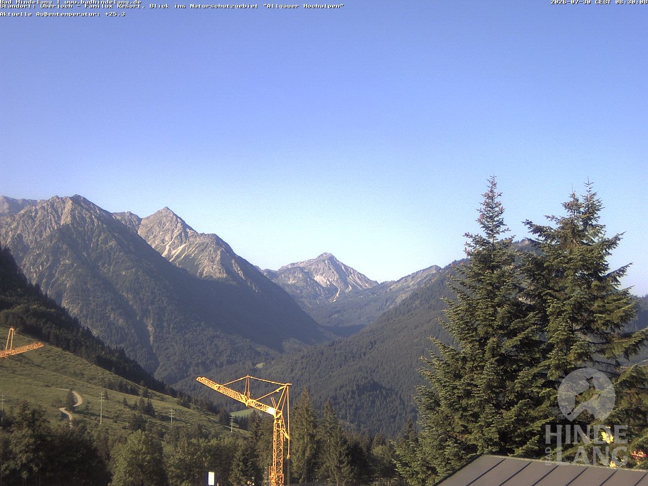 Archiv Foto Webcam Naturschutzgebiet "Allgäuer Hochalpen" vom Kinderhotel Oberjoch aus gesehen