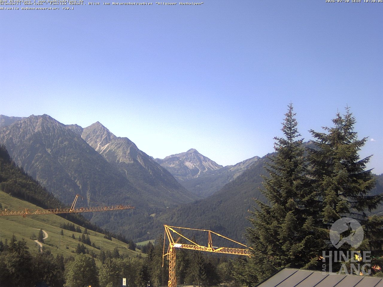 Archiv Foto Webcam Naturschutzgebiet "Allgäuer Hochalpen" vom Kinderhotel Oberjoch aus gesehen