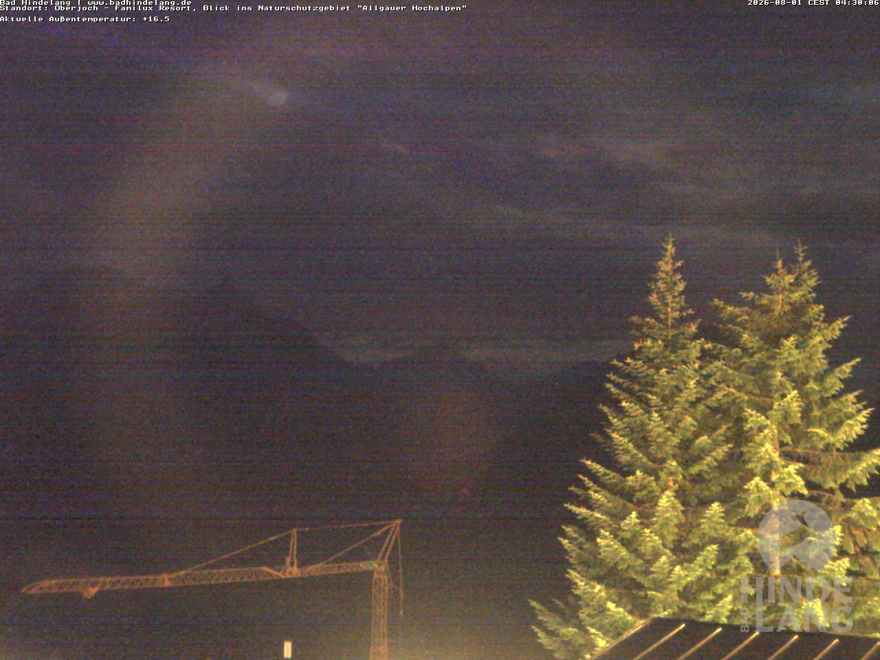 Archived image Webcam Kids hotel Oberjoch: view at the nature reseve "Allgäuer Hochalpen"