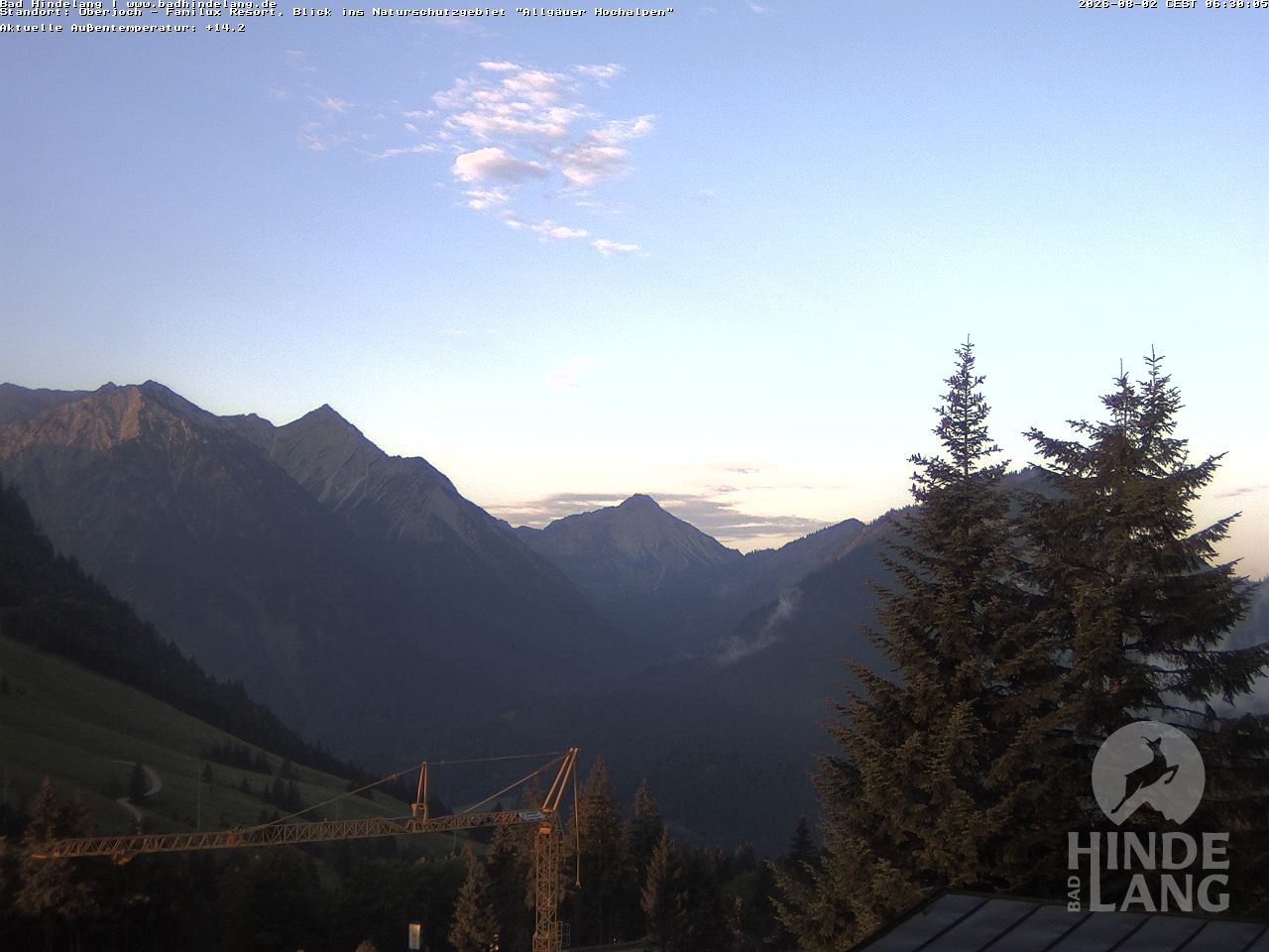 Archiv Foto Webcam Naturschutzgebiet "Allgäuer Hochalpen" vom Kinderhotel Oberjoch aus gesehen