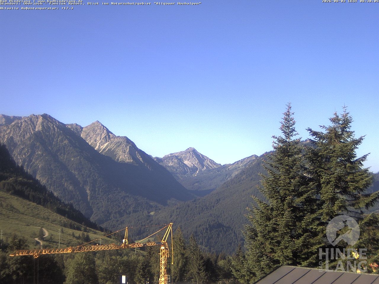 Archiv Foto Webcam Naturschutzgebiet "Allgäuer Hochalpen" vom Kinderhotel Oberjoch aus gesehen