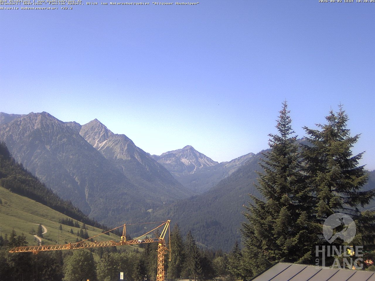Archiv Foto Webcam Naturschutzgebiet "Allgäuer Hochalpen" vom Kinderhotel Oberjoch aus gesehen