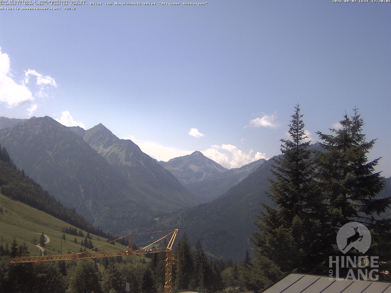 Archiv Foto Webcam Naturschutzgebiet "Allgäuer Hochalpen" vom Kinderhotel Oberjoch aus gesehen