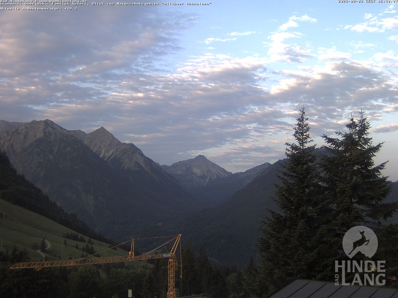Archiv Foto Webcam Naturschutzgebiet "Allgäuer Hochalpen" vom Kinderhotel Oberjoch aus gesehen
