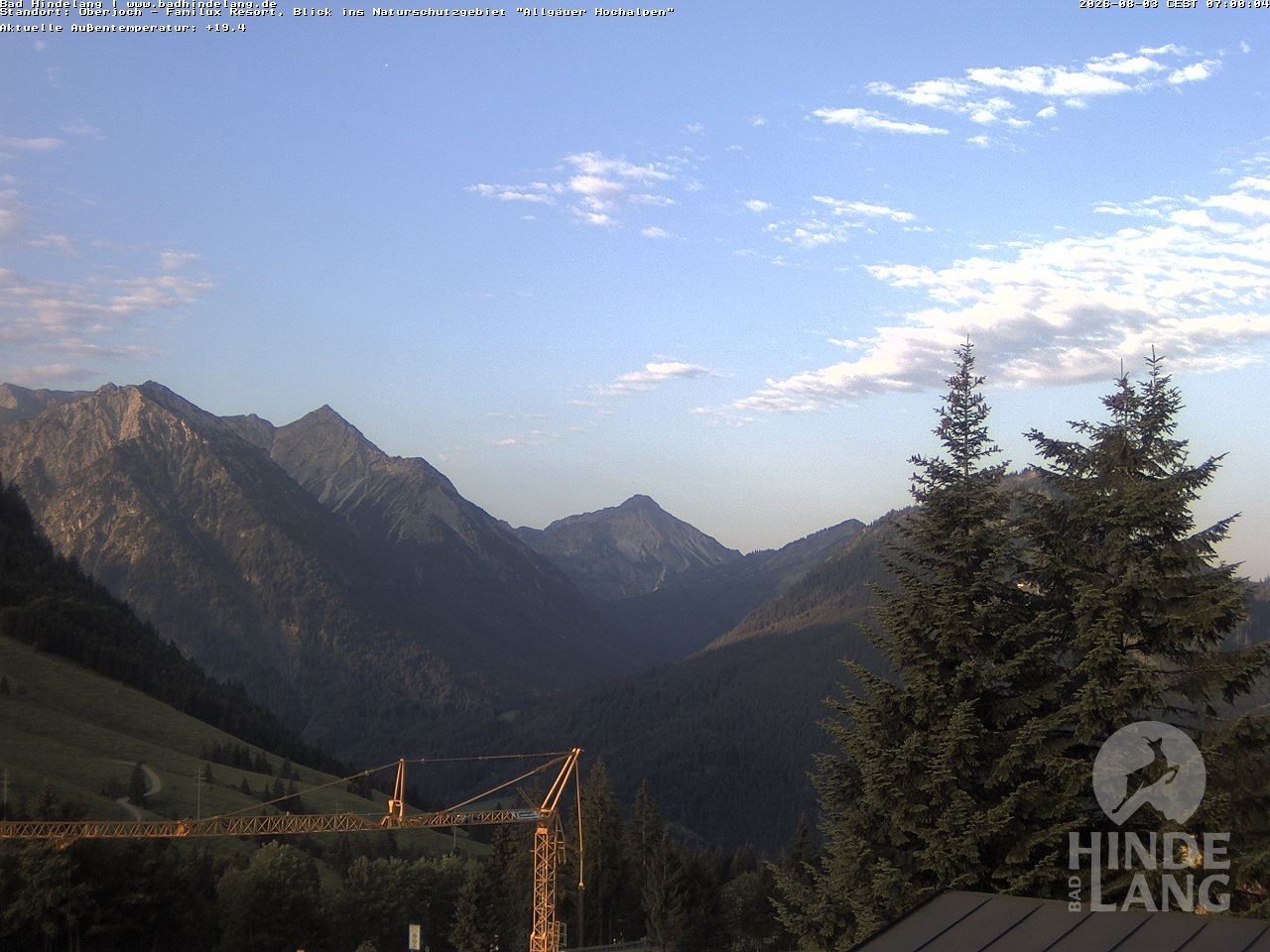 Archiv Foto Webcam Naturschutzgebiet "Allgäuer Hochalpen" vom Kinderhotel Oberjoch aus gesehen