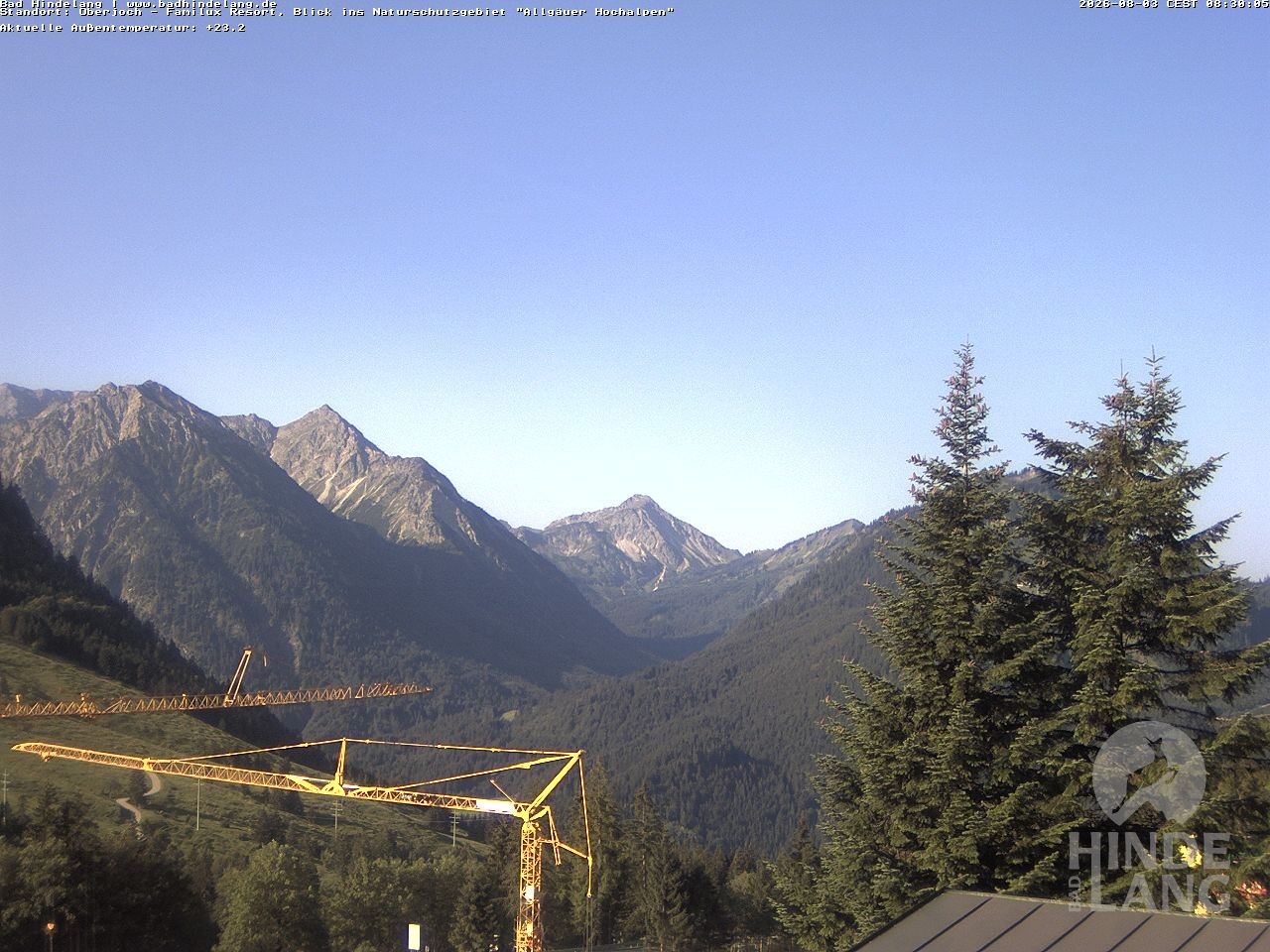 Archiv Foto Webcam Naturschutzgebiet "Allgäuer Hochalpen" vom Kinderhotel Oberjoch aus gesehen