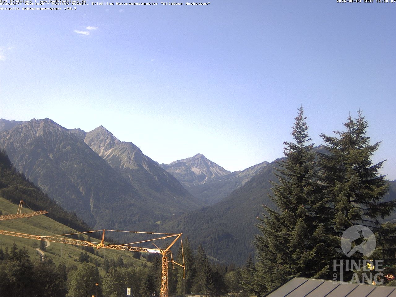 Archiv Foto Webcam Naturschutzgebiet "Allgäuer Hochalpen" vom Kinderhotel Oberjoch aus gesehen