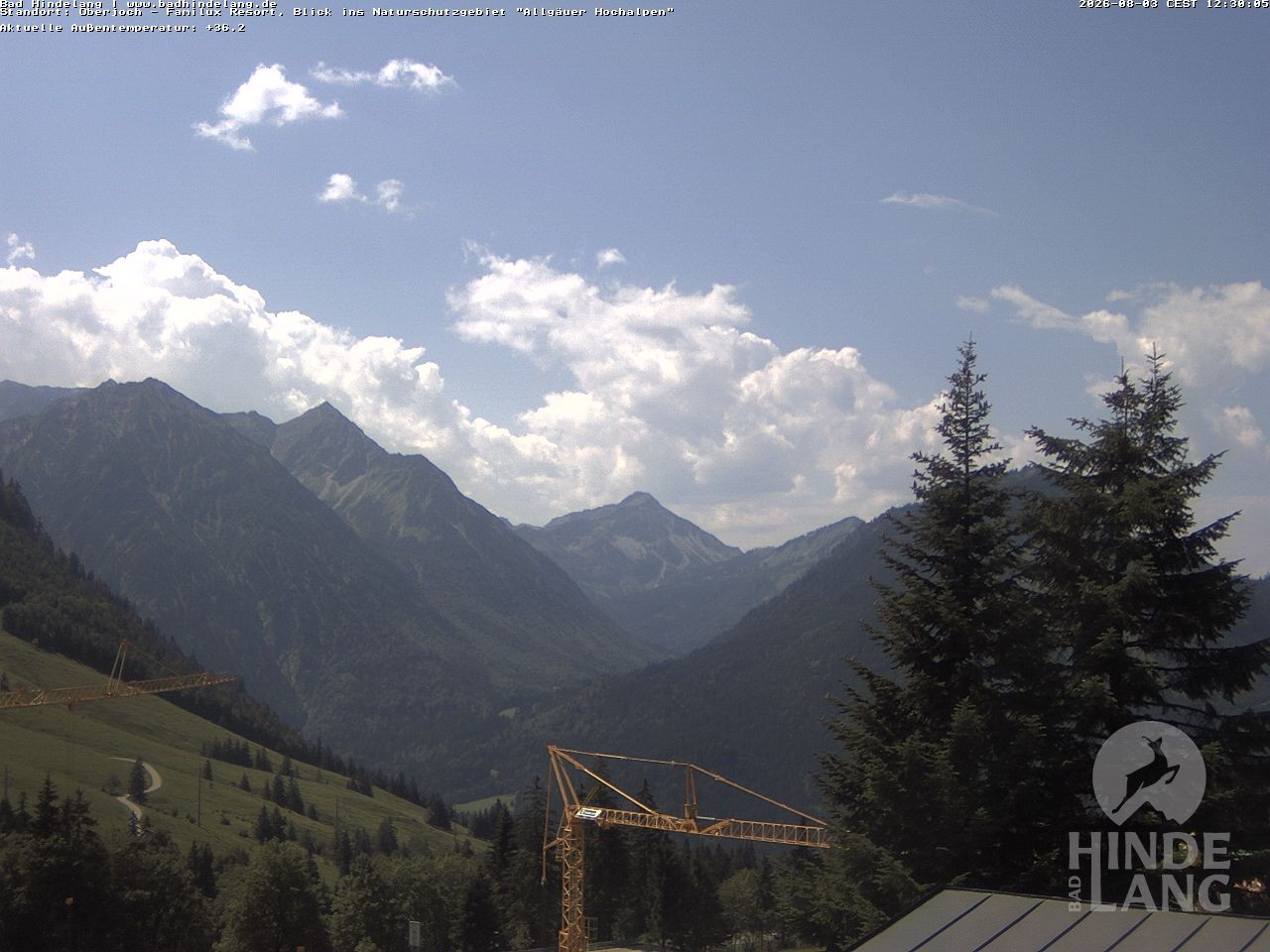 Archiv Foto Webcam Naturschutzgebiet "Allgäuer Hochalpen" vom Kinderhotel Oberjoch aus gesehen