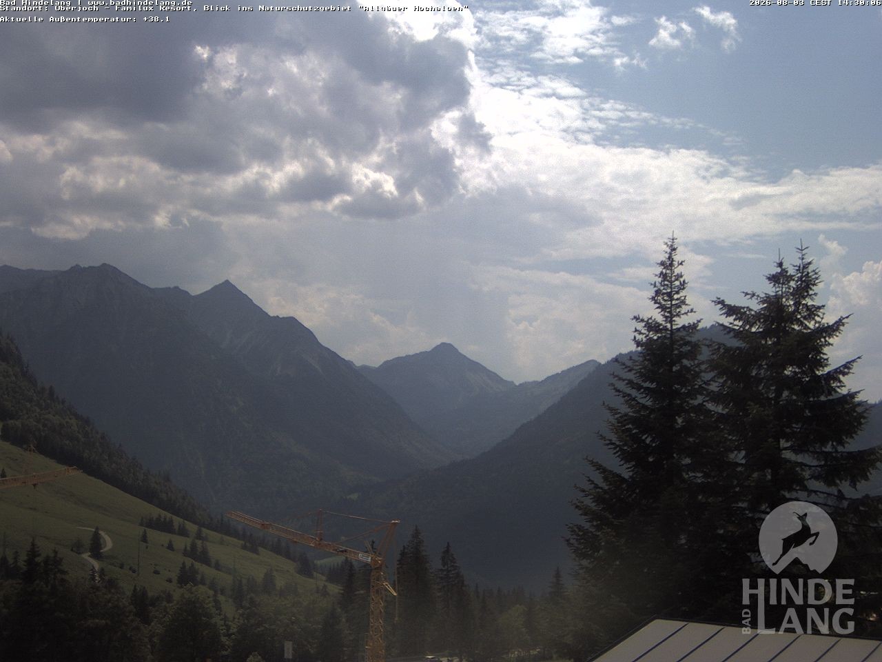 Archiv Foto Webcam Naturschutzgebiet "Allgäuer Hochalpen" vom Kinderhotel Oberjoch aus gesehen