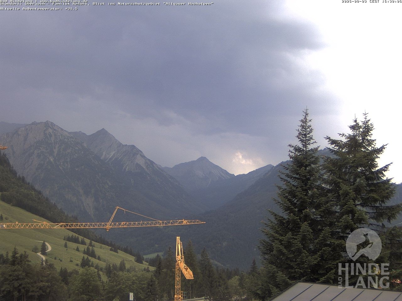 Archiv Foto Webcam Naturschutzgebiet "Allgäuer Hochalpen" vom Kinderhotel Oberjoch aus gesehen