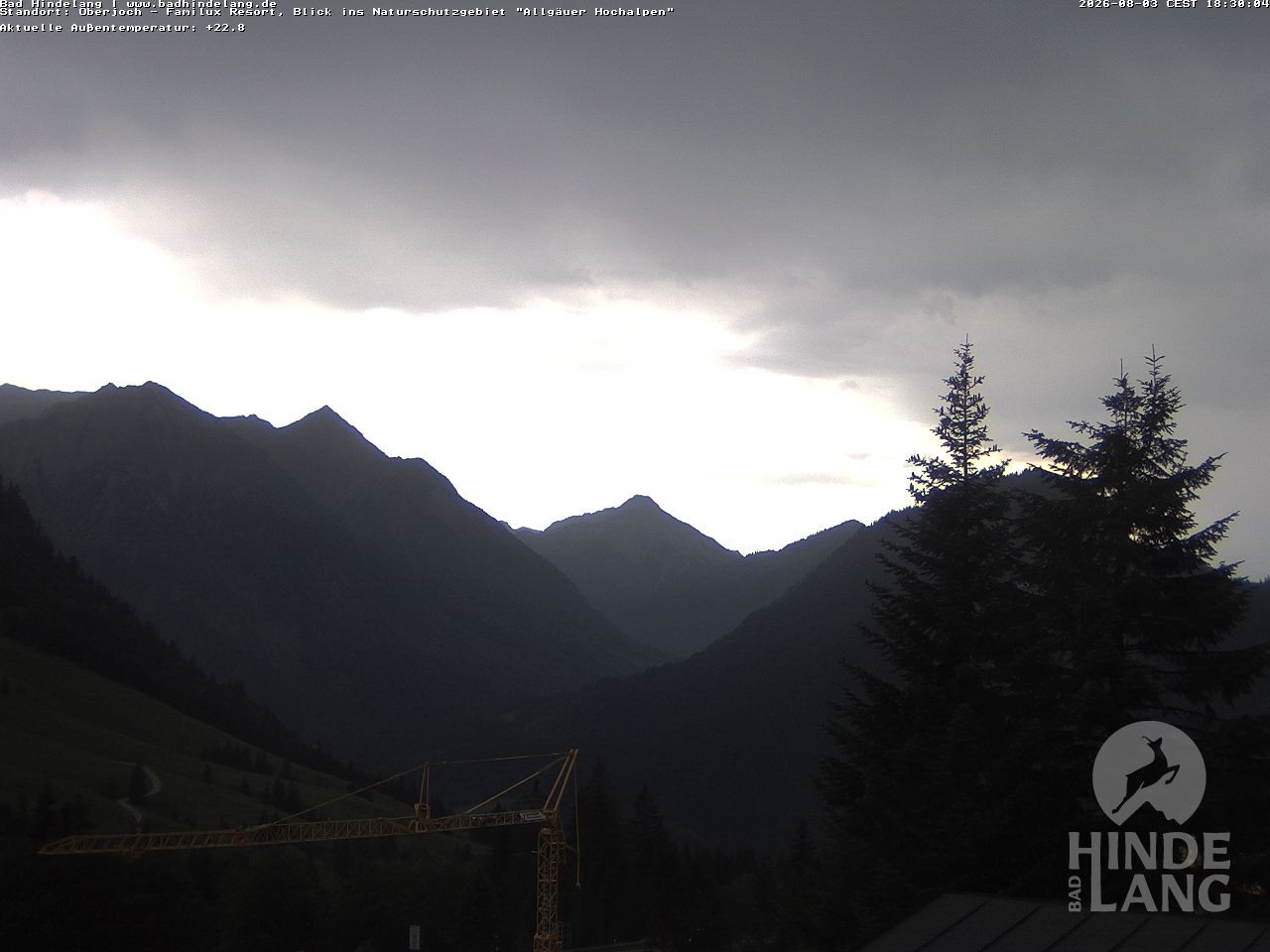 Archiv Foto Webcam Naturschutzgebiet "Allgäuer Hochalpen" vom Kinderhotel Oberjoch aus gesehen