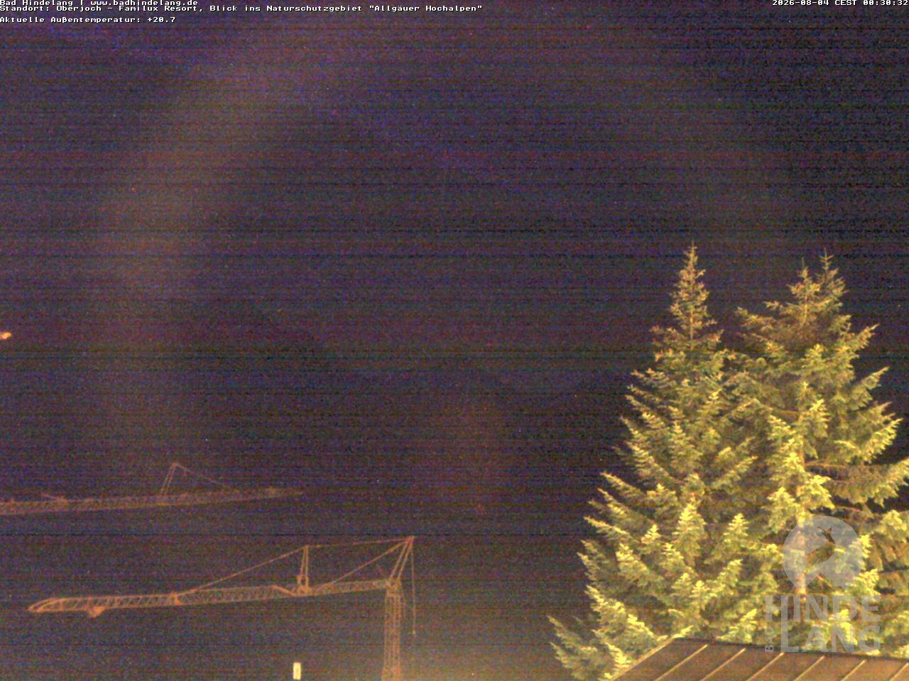 Archived image Webcam Kids hotel Oberjoch: view at the nature reseve "Allgäuer Hochalpen"