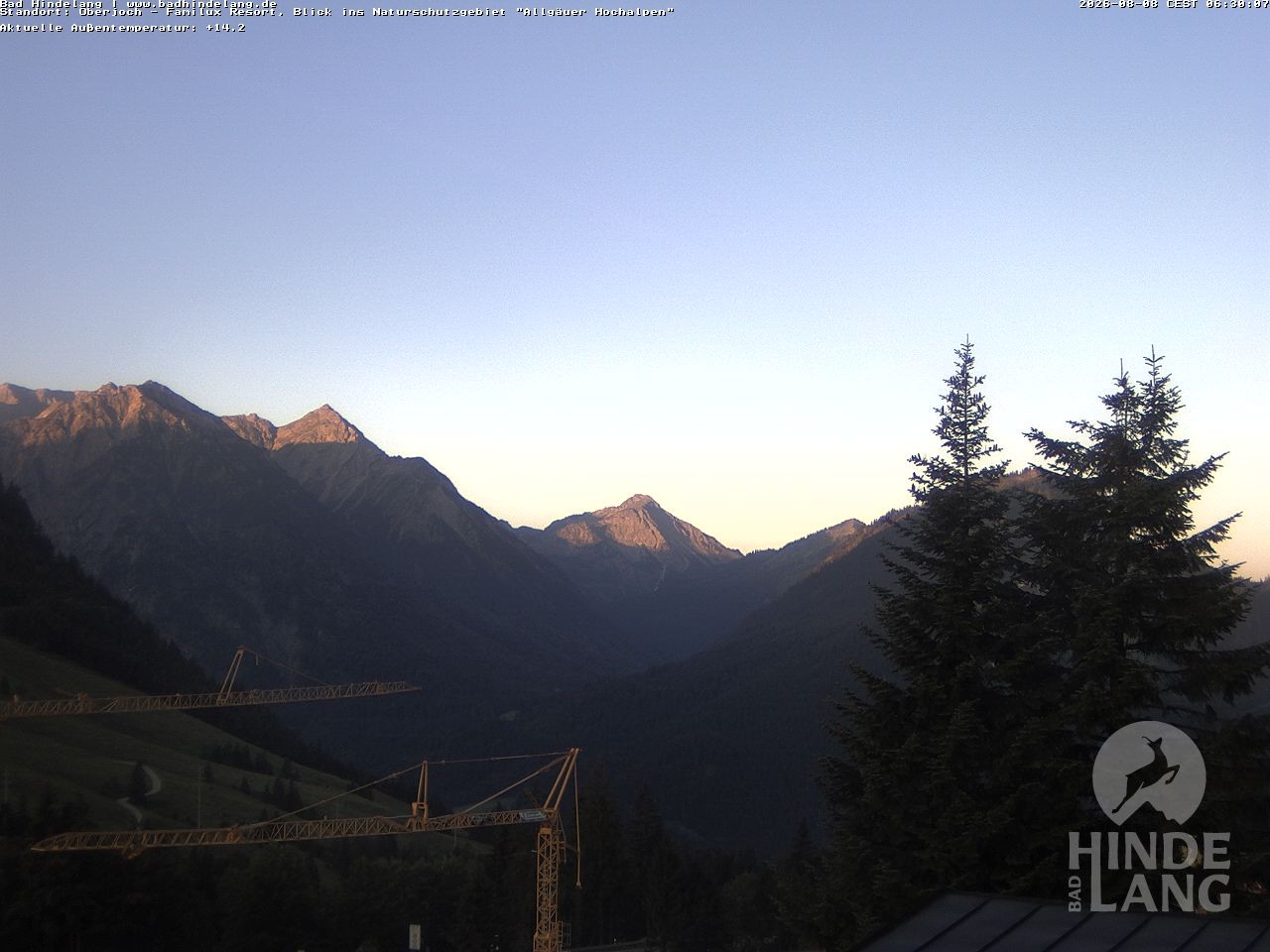 Archiv Foto Webcam Naturschutzgebiet "Allgäuer Hochalpen" vom Kinderhotel Oberjoch aus gesehen