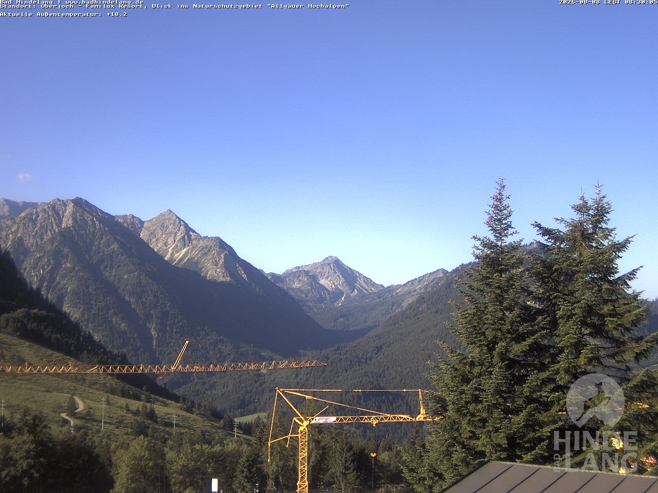 Archiv Foto Webcam Naturschutzgebiet "Allgäuer Hochalpen" vom Kinderhotel Oberjoch aus gesehen