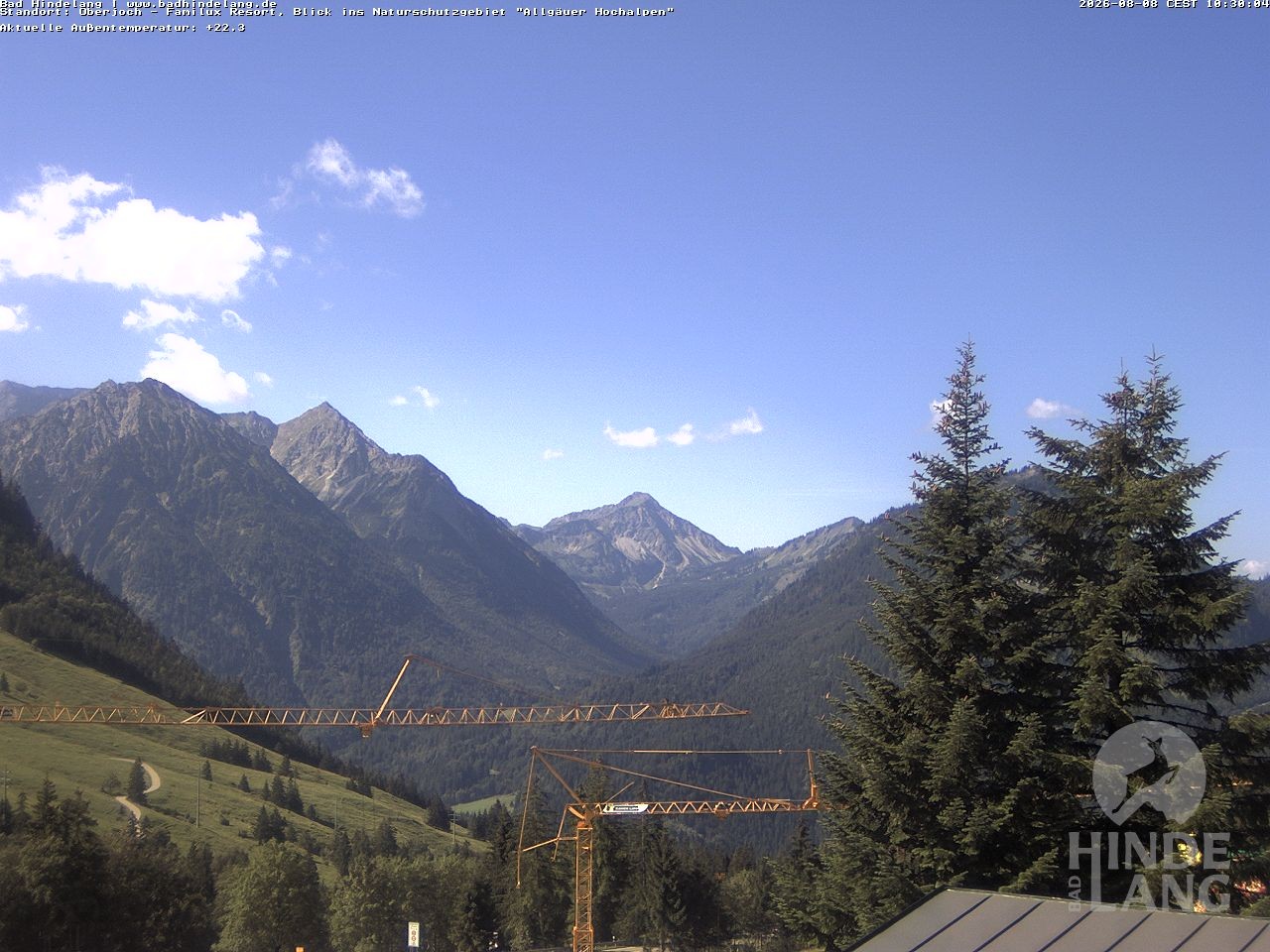 Archiv Foto Webcam Naturschutzgebiet "Allgäuer Hochalpen" vom Kinderhotel Oberjoch aus gesehen