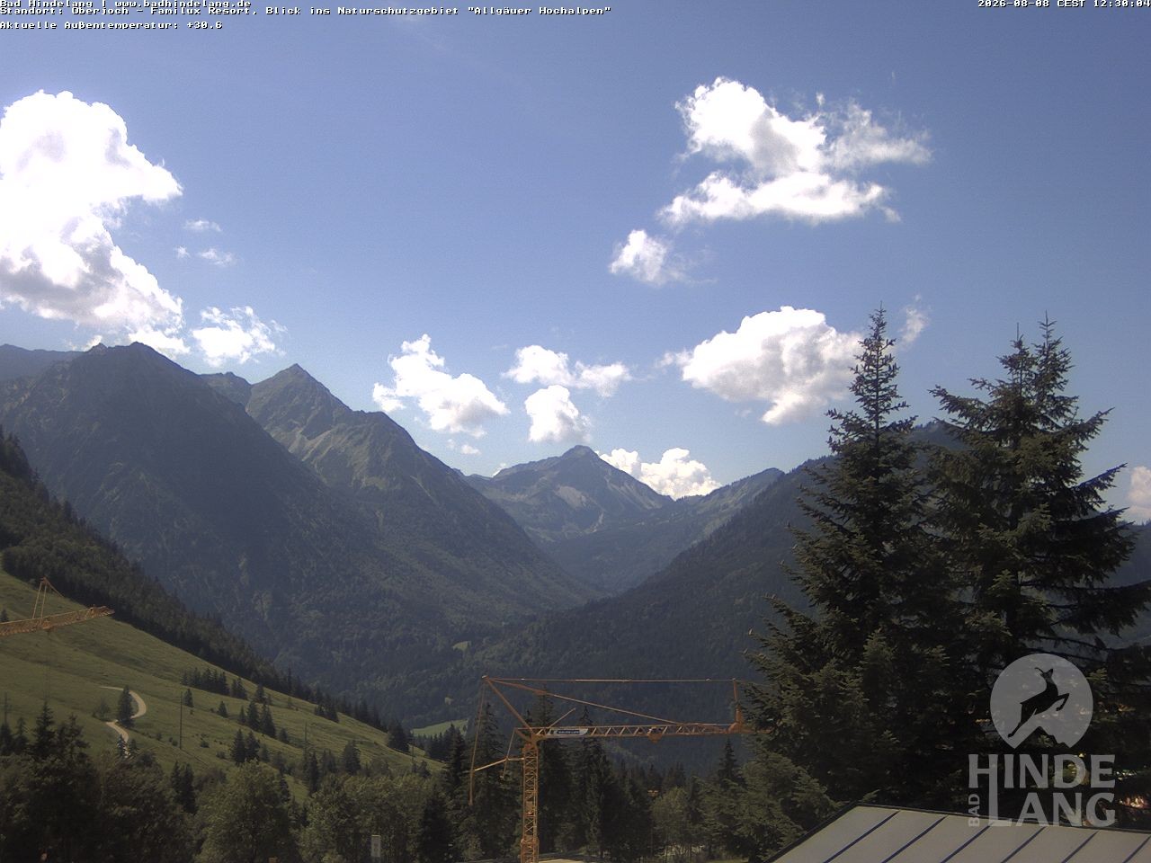 Archiv Foto Webcam Naturschutzgebiet "Allgäuer Hochalpen" vom Kinderhotel Oberjoch aus gesehen