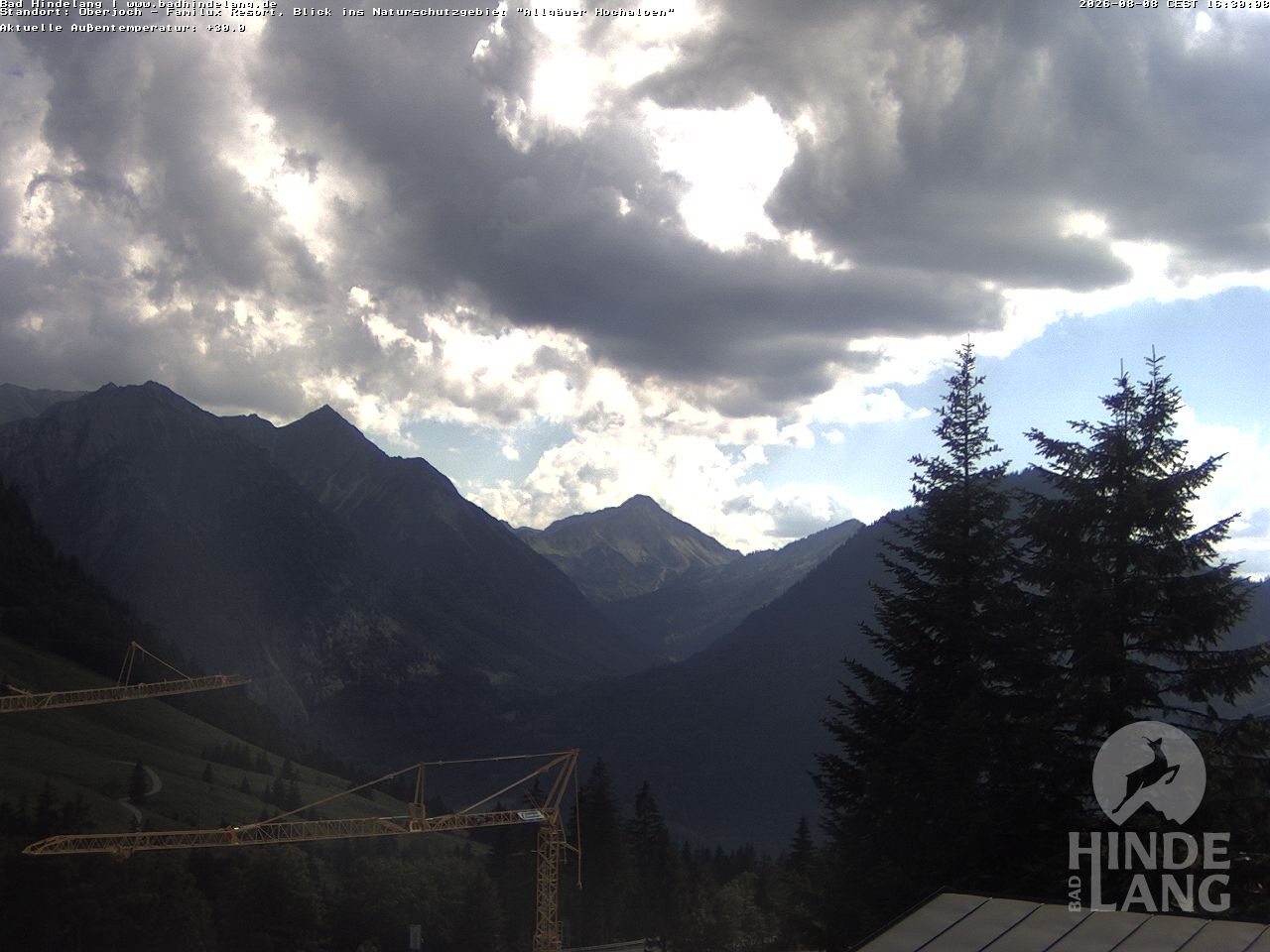 Archiv Foto Webcam Naturschutzgebiet "Allgäuer Hochalpen" vom Kinderhotel Oberjoch aus gesehen