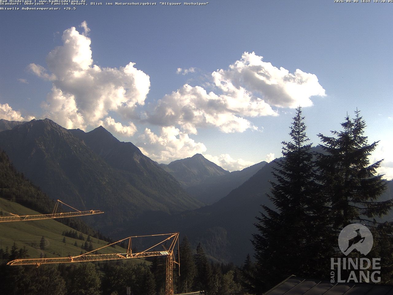 Archiv Foto Webcam Naturschutzgebiet "Allgäuer Hochalpen" vom Kinderhotel Oberjoch aus gesehen