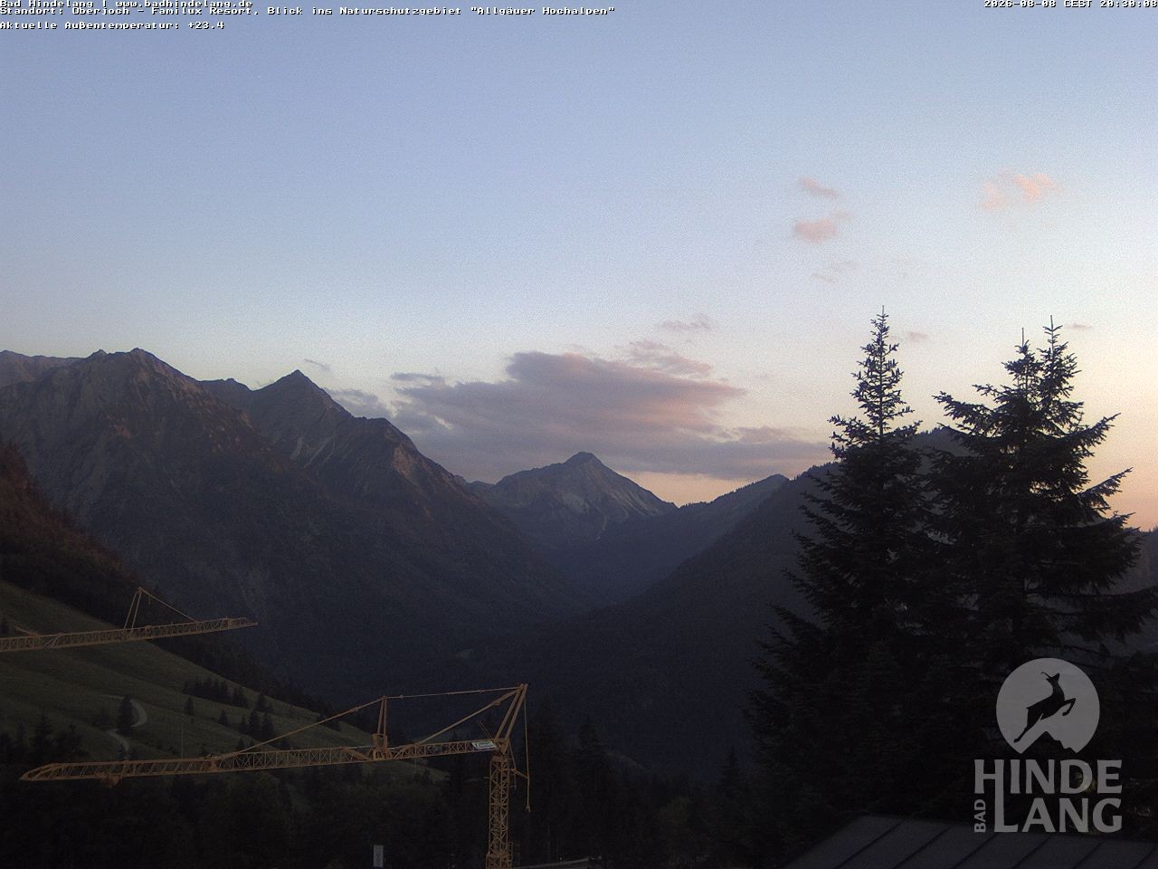 Archiv Foto Webcam Naturschutzgebiet "Allgäuer Hochalpen" vom Kinderhotel Oberjoch aus gesehen