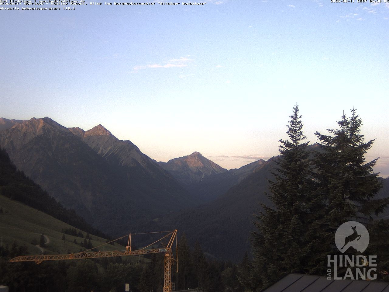 Archiv Foto Webcam Naturschutzgebiet "Allgäuer Hochalpen" vom Kinderhotel Oberjoch aus gesehen