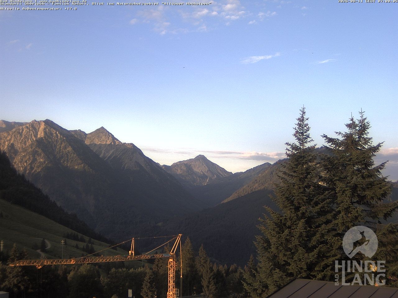 Archiv Foto Webcam Naturschutzgebiet "Allgäuer Hochalpen" vom Kinderhotel Oberjoch aus gesehen