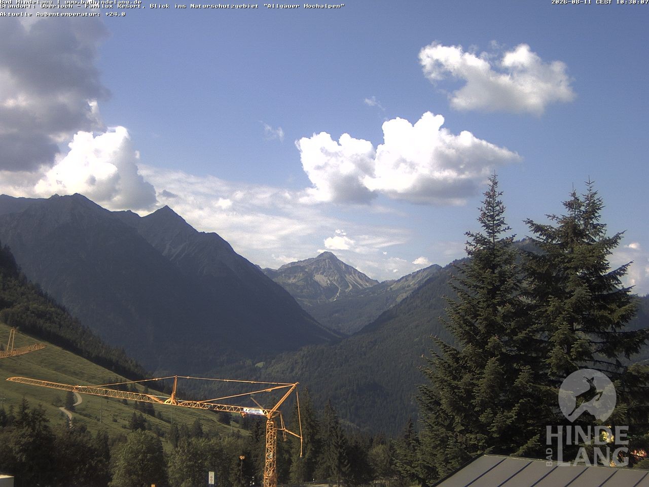Archiv Foto Webcam Naturschutzgebiet "Allgäuer Hochalpen" vom Kinderhotel Oberjoch aus gesehen