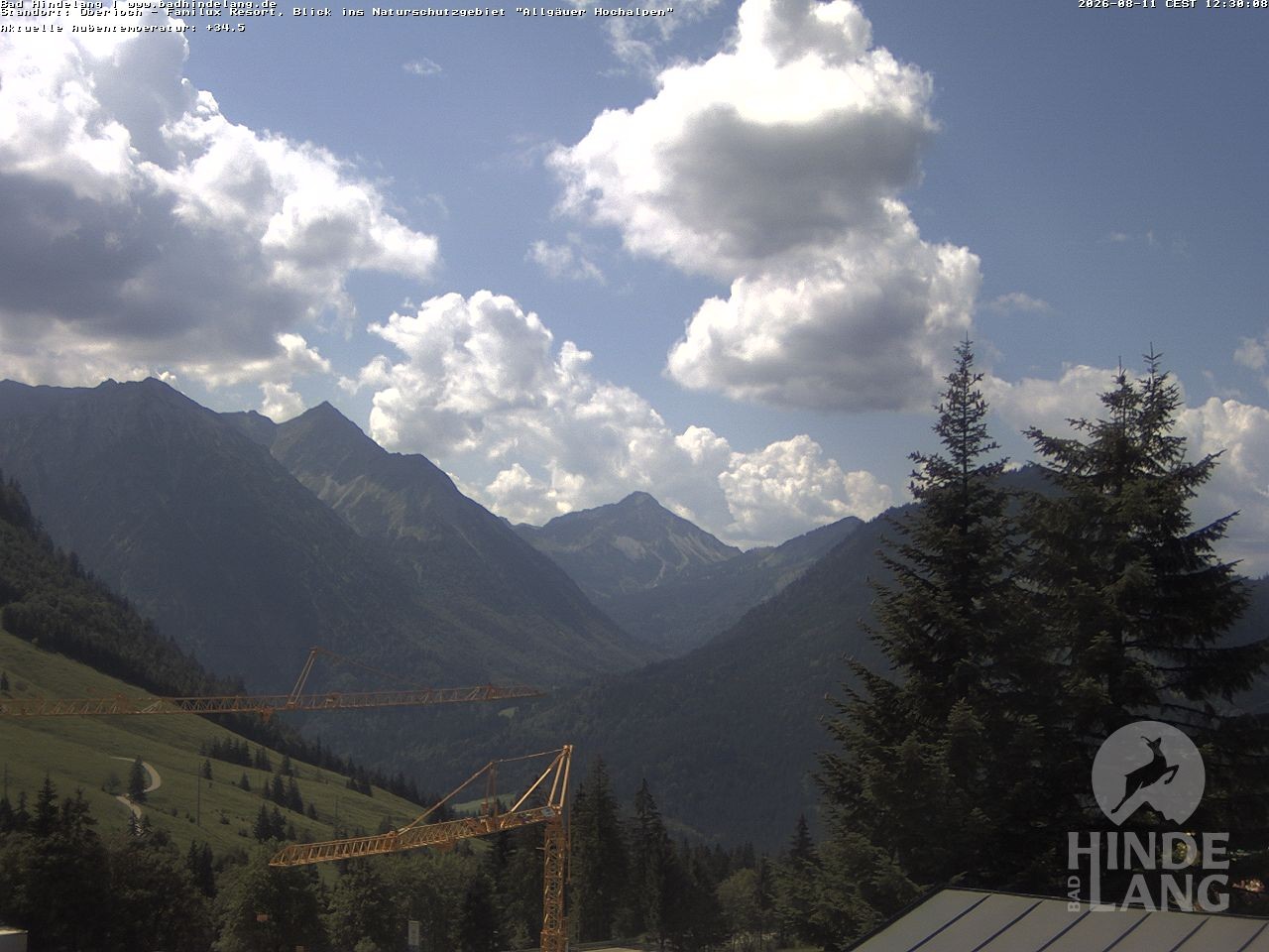 Archiv Foto Webcam Naturschutzgebiet "Allgäuer Hochalpen" vom Kinderhotel Oberjoch aus gesehen