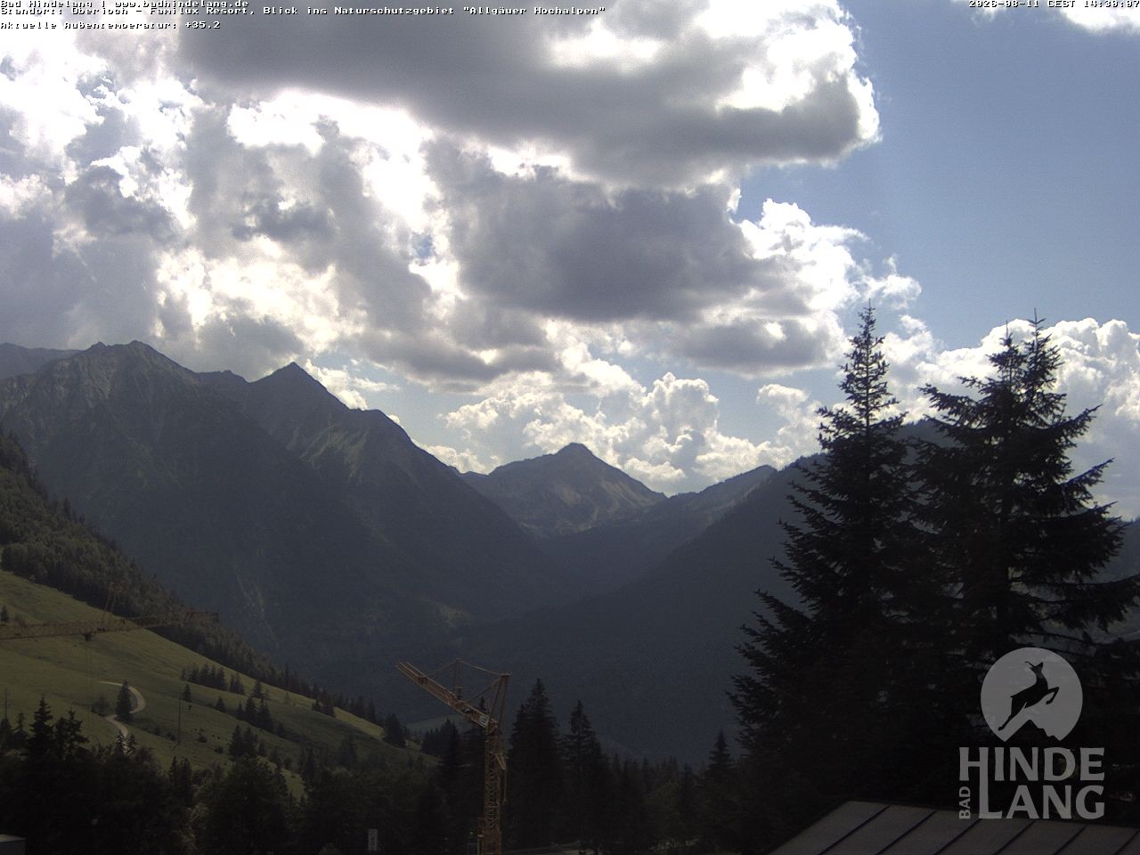 Archiv Foto Webcam Naturschutzgebiet "Allgäuer Hochalpen" vom Kinderhotel Oberjoch aus gesehen