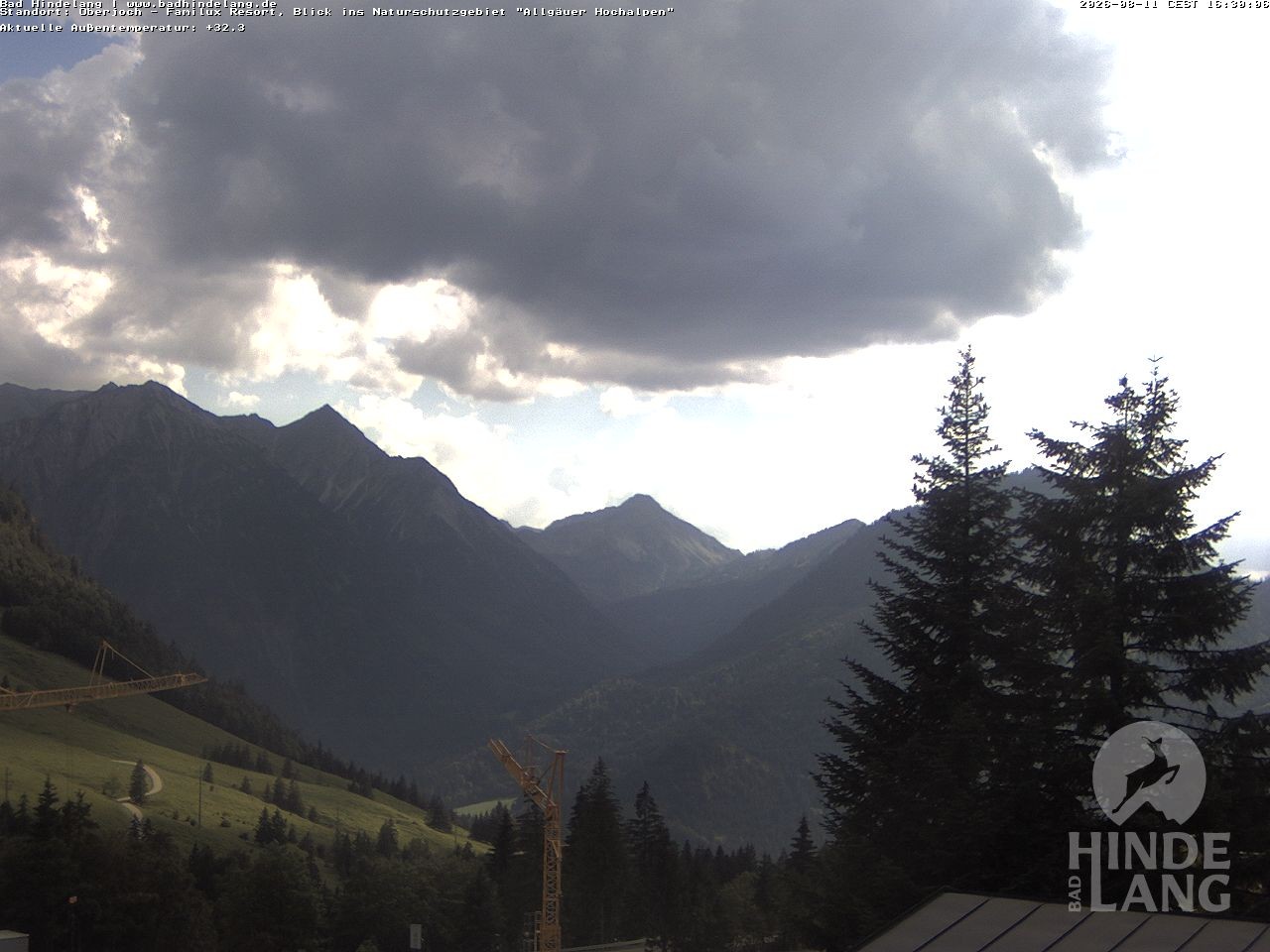 Archiv Foto Webcam Naturschutzgebiet "Allgäuer Hochalpen" vom Kinderhotel Oberjoch aus gesehen