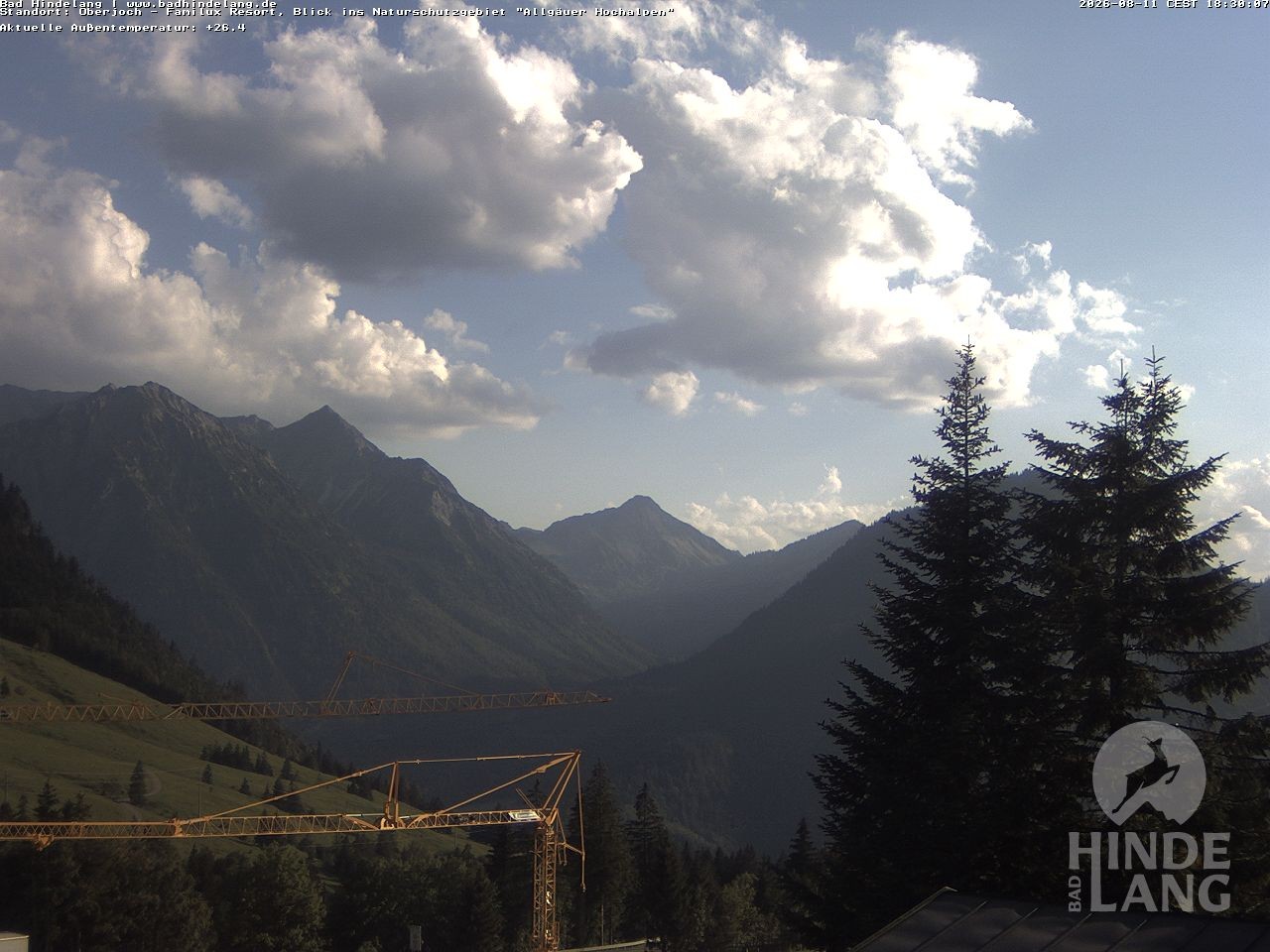 Archiv Foto Webcam Naturschutzgebiet "Allgäuer Hochalpen" vom Kinderhotel Oberjoch aus gesehen