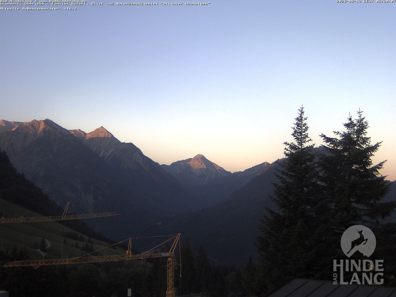 Archiv Foto Webcam Naturschutzgebiet "Allgäuer Hochalpen" vom Kinderhotel Oberjoch aus gesehen