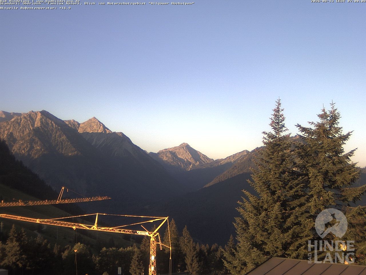 Archiv Foto Webcam Naturschutzgebiet "Allgäuer Hochalpen" vom Kinderhotel Oberjoch aus gesehen