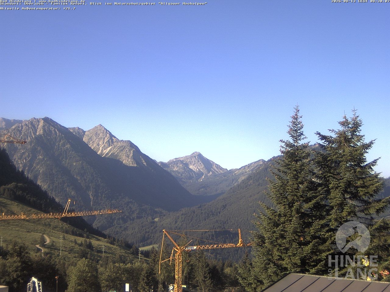 Archiv Foto Webcam Naturschutzgebiet "Allgäuer Hochalpen" vom Kinderhotel Oberjoch aus gesehen
