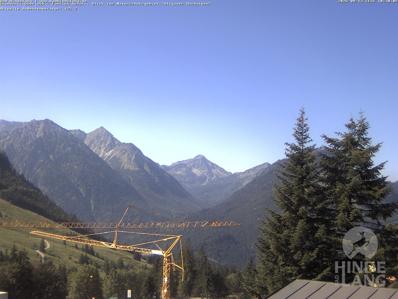 Archiv Foto Webcam Naturschutzgebiet "Allgäuer Hochalpen" vom Kinderhotel Oberjoch aus gesehen