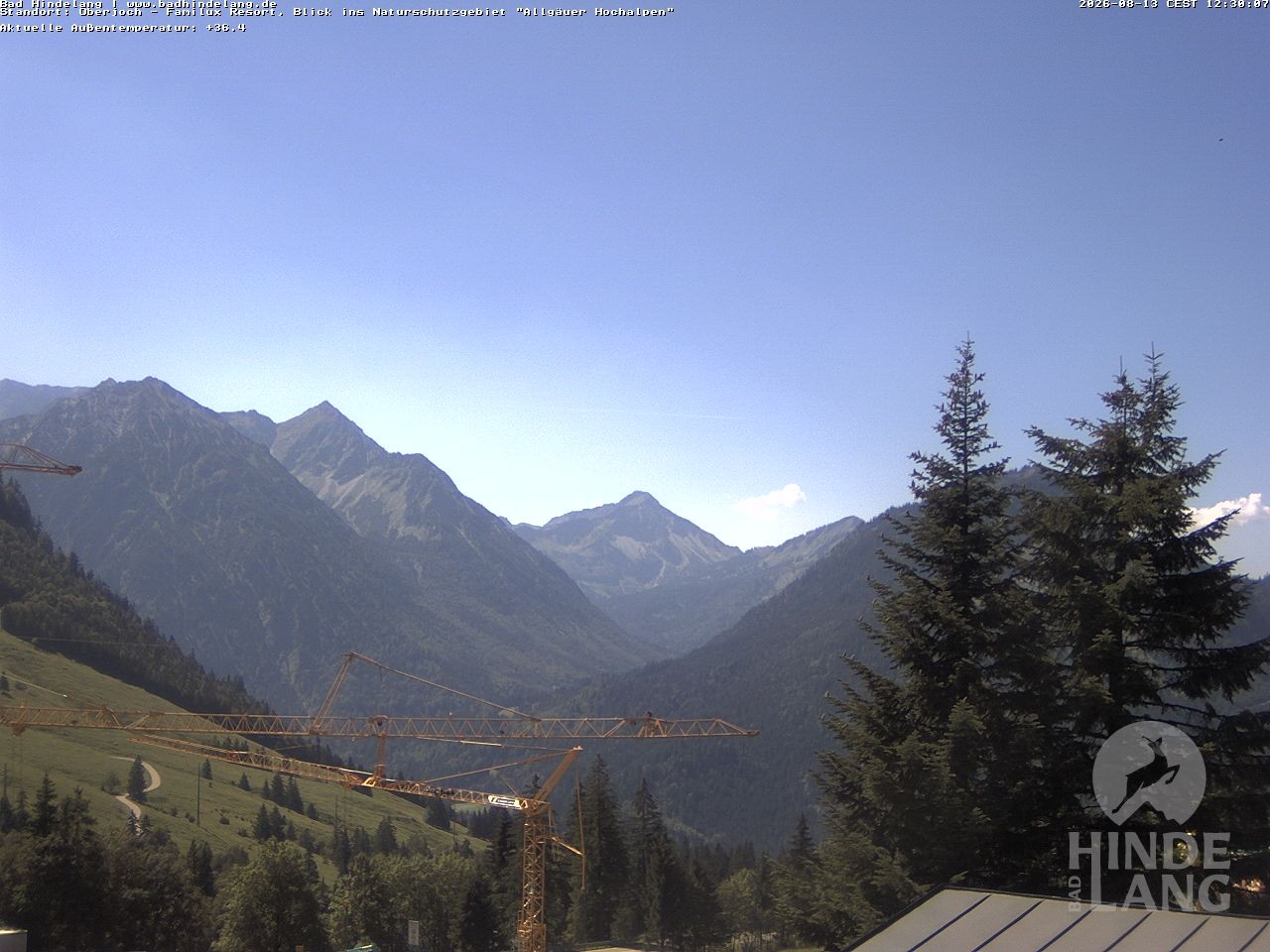 Archiv Foto Webcam Naturschutzgebiet "Allgäuer Hochalpen" vom Kinderhotel Oberjoch aus gesehen