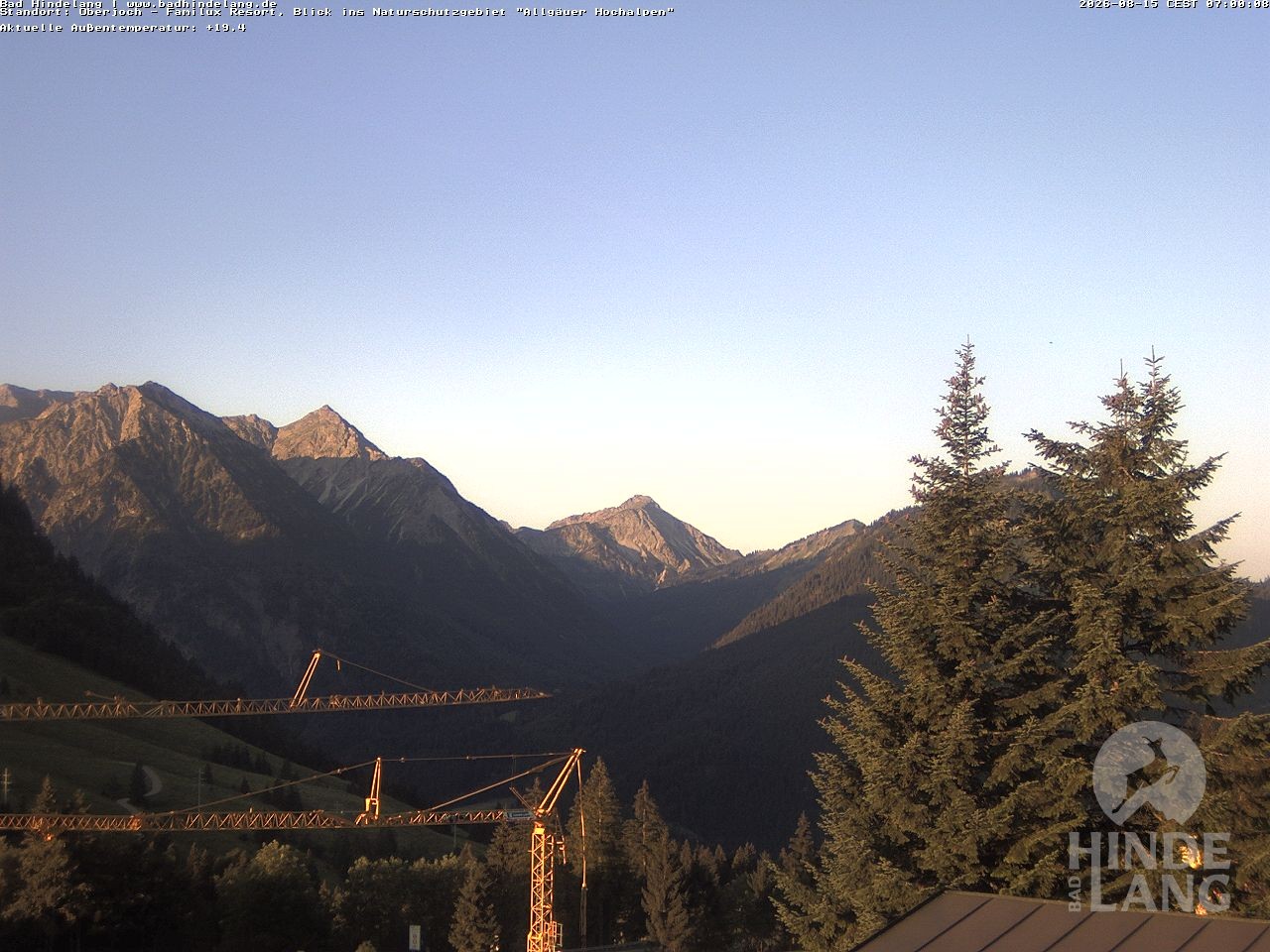 Archiv Foto Webcam Naturschutzgebiet "Allgäuer Hochalpen" vom Kinderhotel Oberjoch aus gesehen