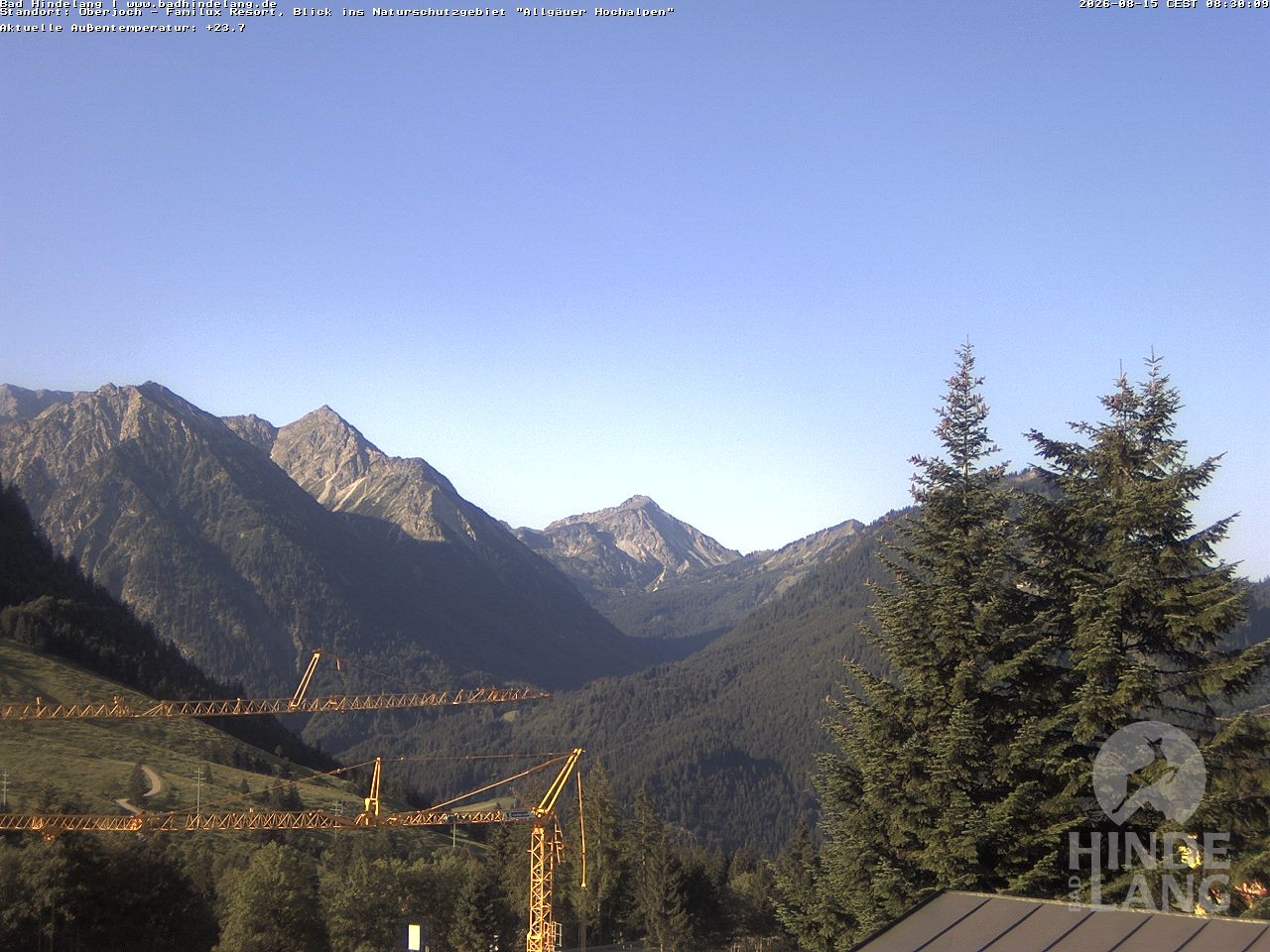Archiv Foto Webcam Naturschutzgebiet "Allgäuer Hochalpen" vom Kinderhotel Oberjoch aus gesehen