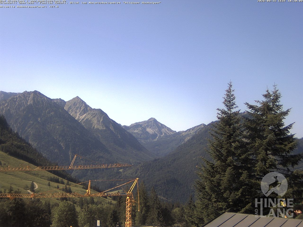 Archiv Foto Webcam Naturschutzgebiet "Allgäuer Hochalpen" vom Kinderhotel Oberjoch aus gesehen