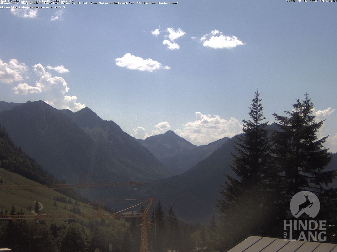 Archiv Foto Webcam Naturschutzgebiet "Allgäuer Hochalpen" vom Kinderhotel Oberjoch aus gesehen