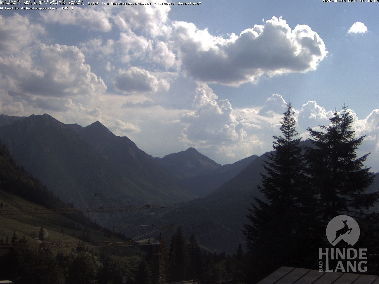 Archiv Foto Webcam Naturschutzgebiet "Allgäuer Hochalpen" vom Kinderhotel Oberjoch aus gesehen